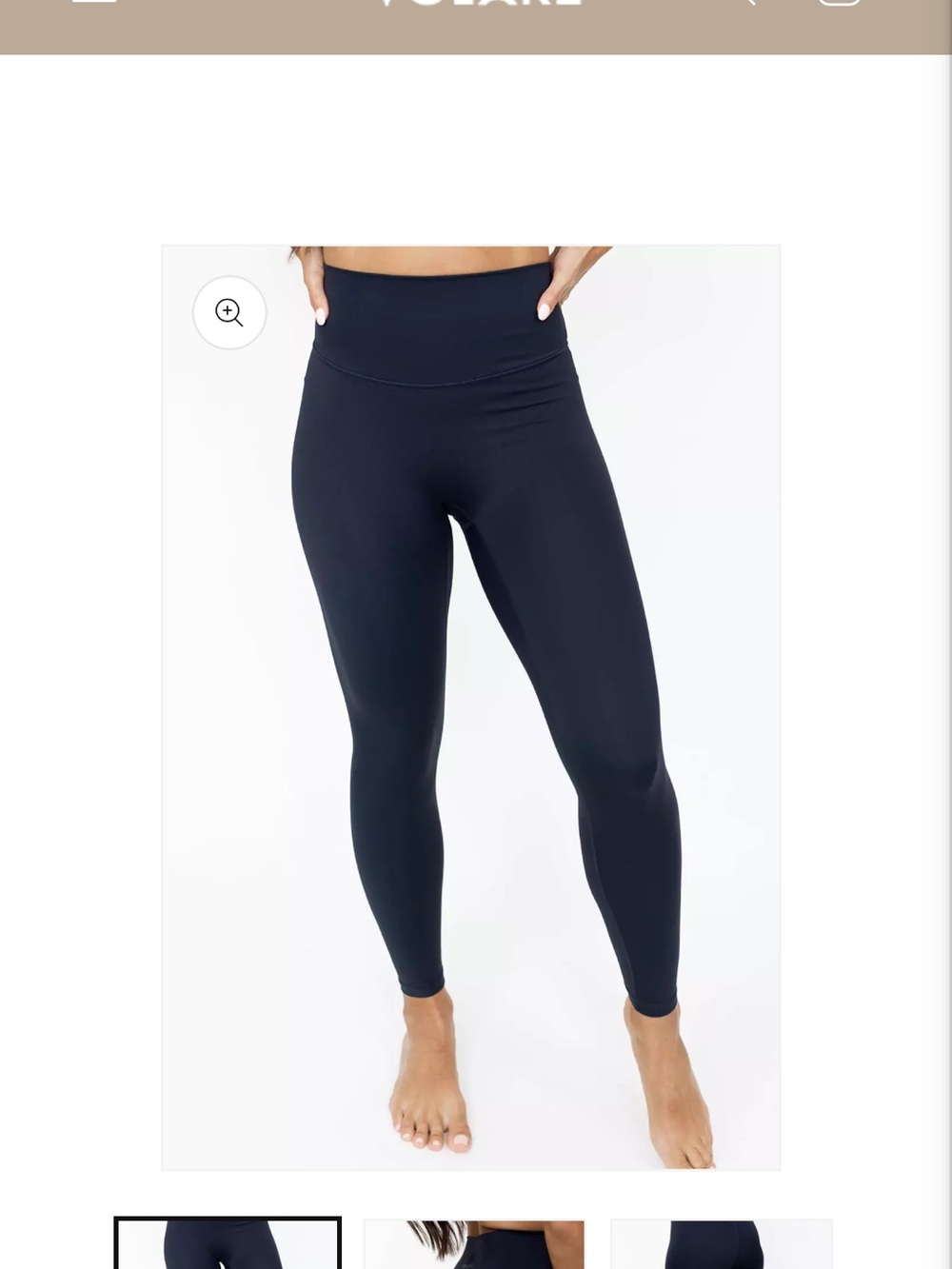 NWT Volare High-Waist Navy Leggings